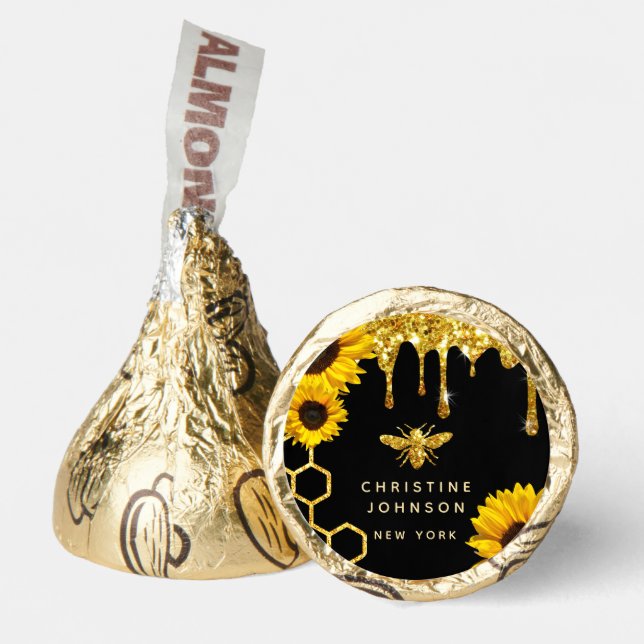 bee logo and sunflowers hershey®'s kisses® (Front)