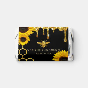 bee logo and sunflowers hershey's miniatures