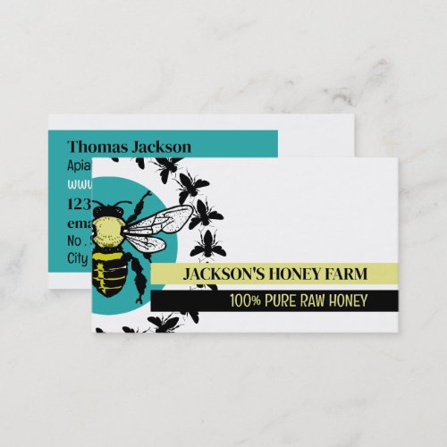 Bee Logo _ Beekeeper Honey Farmer Business Card