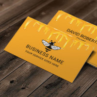 Bee Logo Beekeeping Honey Apiary Gold Drips Farm