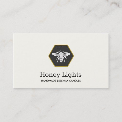 Bee Logo Beeswax Candlemaker Nature Business Card
