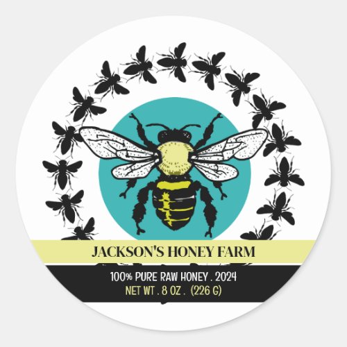 Bee Logo _ Beeyard Honey Farm Product Label