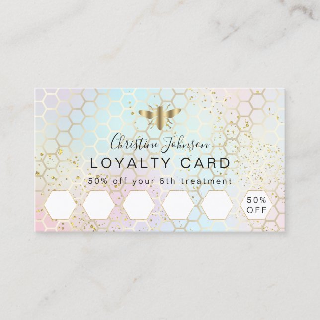 bee logo loyalty card (Front)