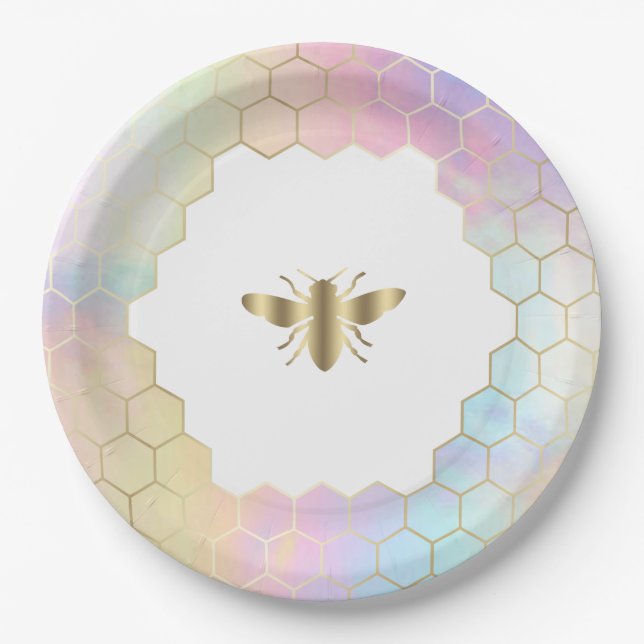 bee logo paper plates (Front)