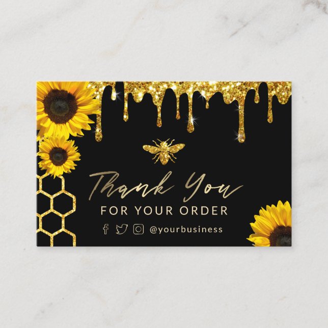  bee logo thank you card (Front)