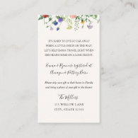 Bee Long distance baby shower insert