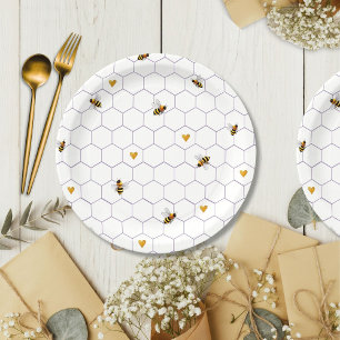 Bee-Loved and Bee-Youtiful Bridal Shower  Paper Plates