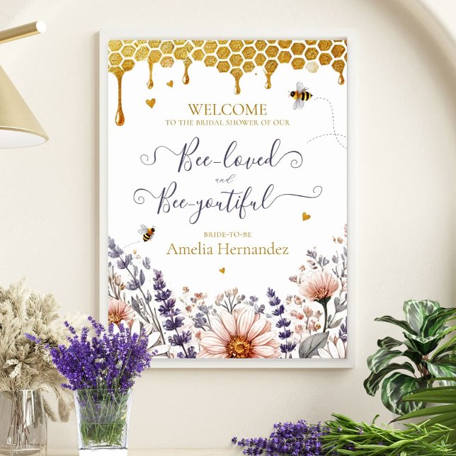 Bee-loved and Bee-youtiful Bridal Shower Poster (Creator Uploaded)