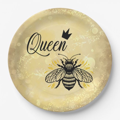 Bee Majestic Rule Your Day Queen Bee Paper Plates