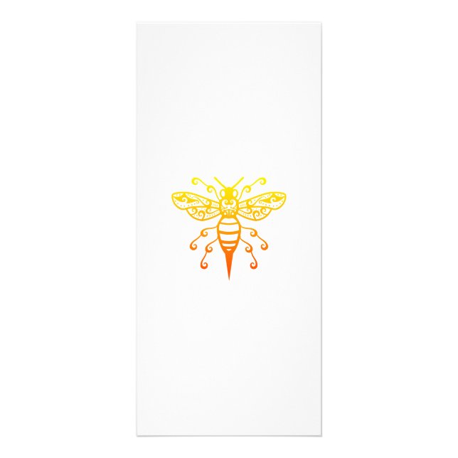 Bee Maori Style Polynesian Tribal Tattoo Gift Idea Rack Card (Front)