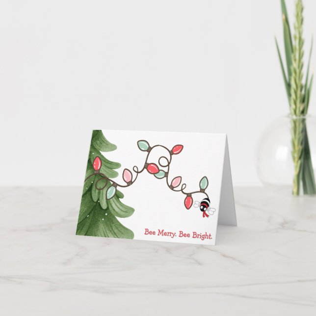 Bee Merry, Bee Bright Christmas Card (Front)