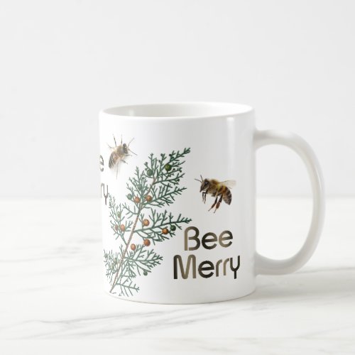 Bee Merry Evergreen Christmas Beekeeper Mug