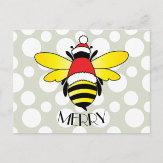 Bee Merry Holiday Postcard