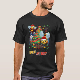 Bee Merry Honey Bee Beekeeper X Mas Santa Claus Be T-Shirt