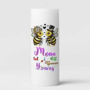 Bee Mine And I Will Bee Yours Pillar Candle