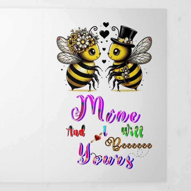 Bee Mine And I Will Bee Yours Tri-Fold Announcement (Cover)