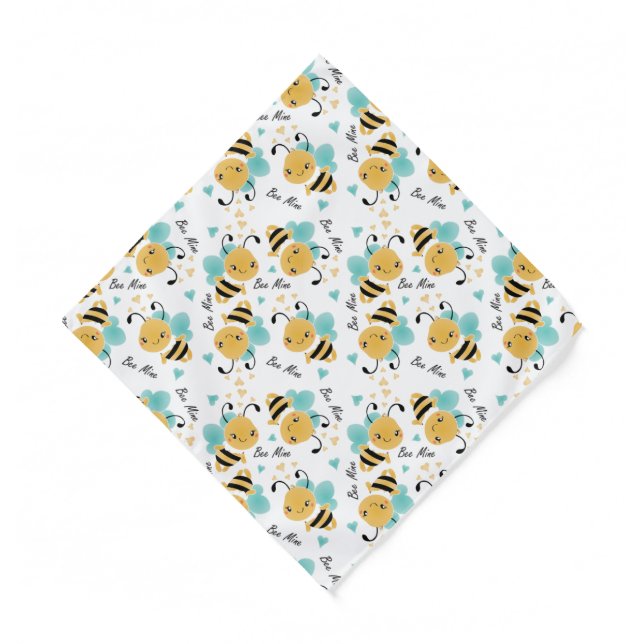 Bee Mine Bumblebee Pattern Bandana (Front)
