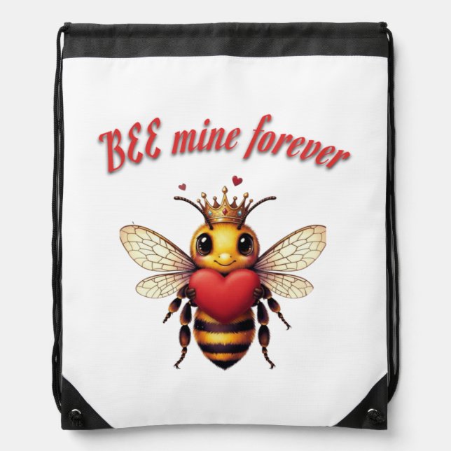 Bee mine forever drawstring bag (Front)