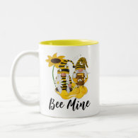Bee Mine Gnome Customizable Sunflower Mug