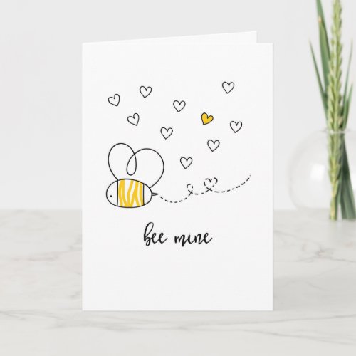 Bee Mine Honey Valentine Card