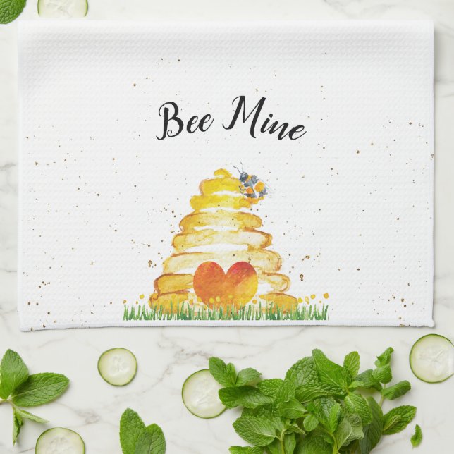 Bee Mine Kitchen Towel (Folded)