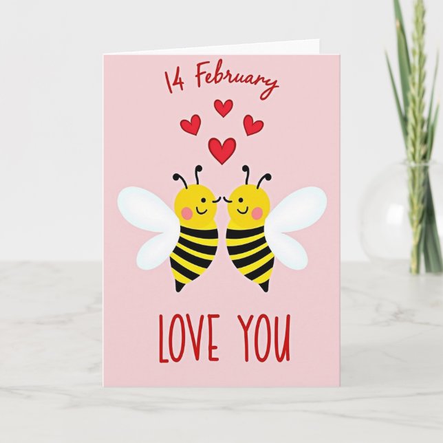 Bee Mine Love You Card (Front)