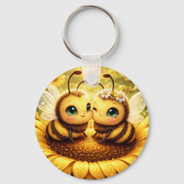 BEE Mine Sunflower Keychain (Front)