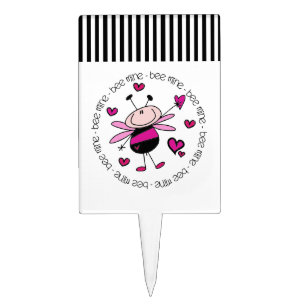 Bee Mine Valentine Cake Topper