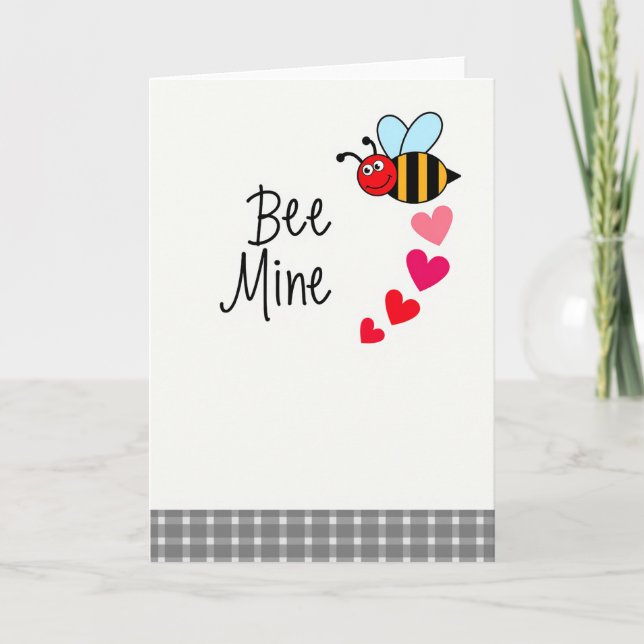 Bee Mine Valentine Card (Front)