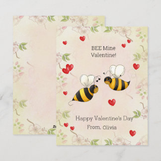BEE Mine Valentine!  Classroom Holiday Card