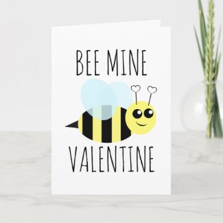 Bee Mine Valentine Holiday Card