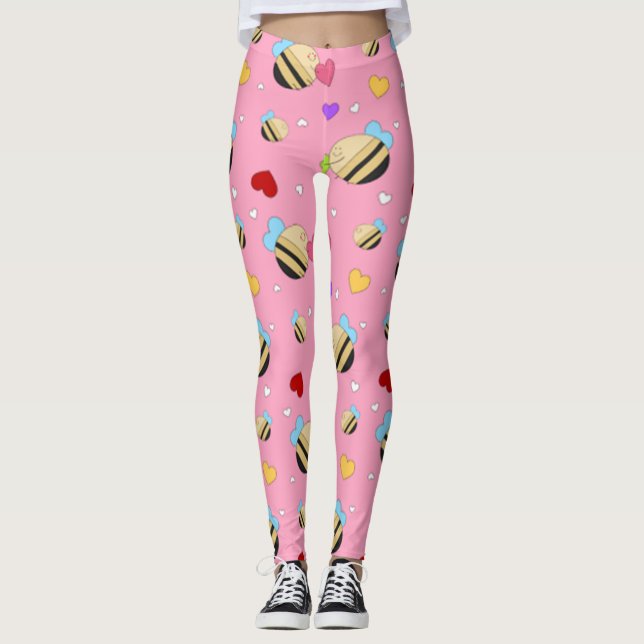 Bee Mine Valentine Leggings (Front)
