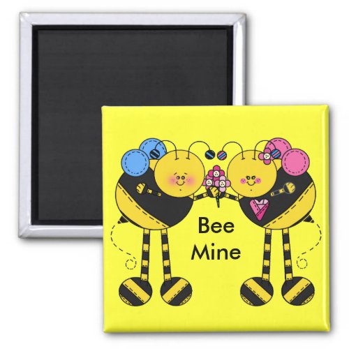 Bee Mine Valentine Magnets