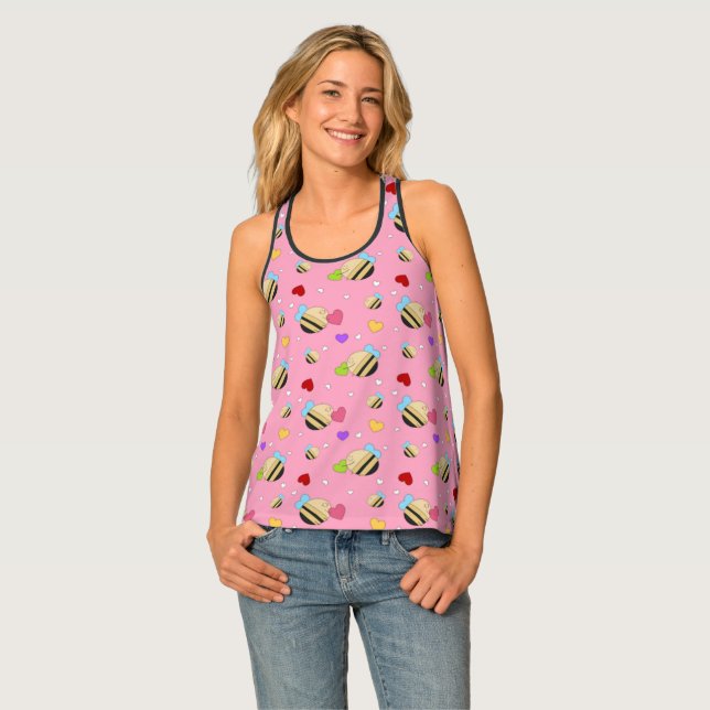 Bee Mine Valentine Tank Top (Front Full)