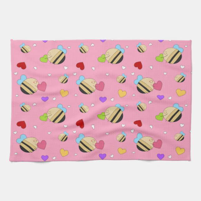 Bee Mine Valentine Towel (Horizontal)