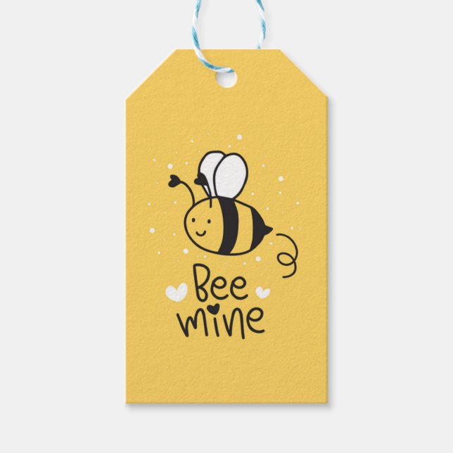 Bee Mine Valentine's Day Gift Tag (Front)