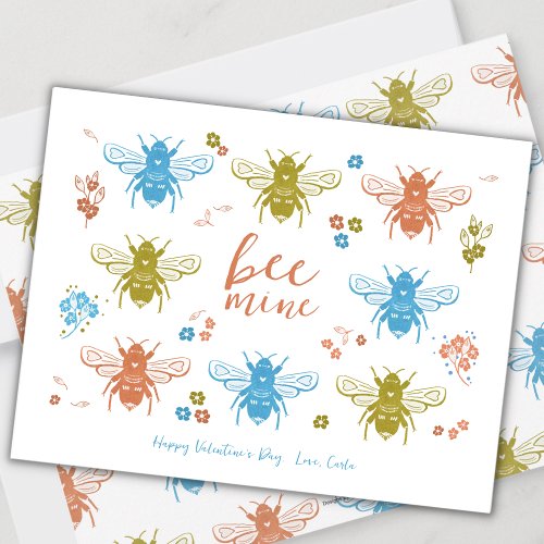 Bee Mine Valentines Day Holiday Card