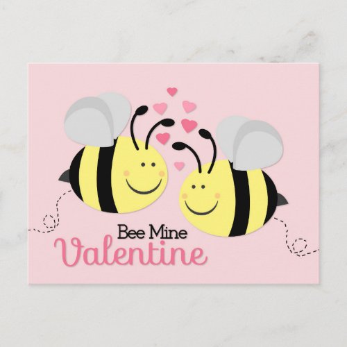 Bee Mine Valentines Day Postcard