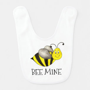 BEE MINE Yellow Bumblebee Valentine's Day Honeybee Bib