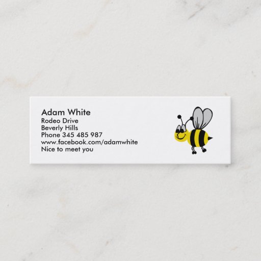 Customizable Bee Business Cards
