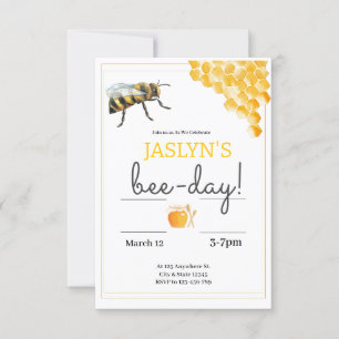 Bee Modern Invite For Any Birthday
