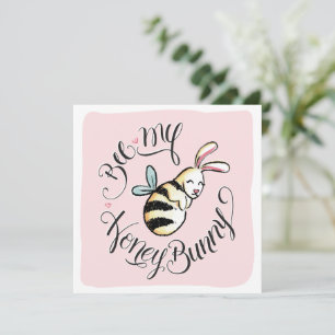 Bee My Honey Bunny Valentine card