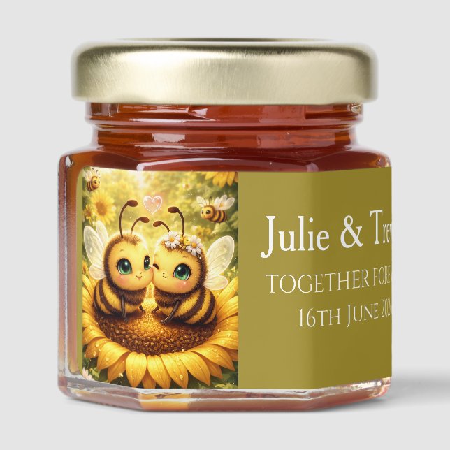 Bee My Honey Jar Favors (Left)