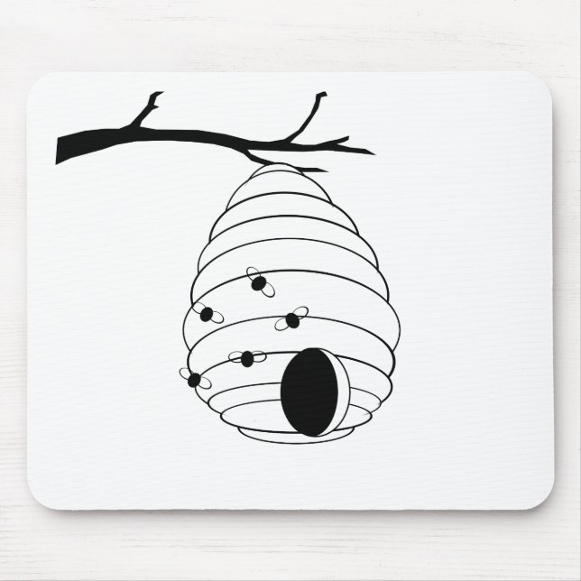 Bee My Honey Sketch Mouse Pad (Front)