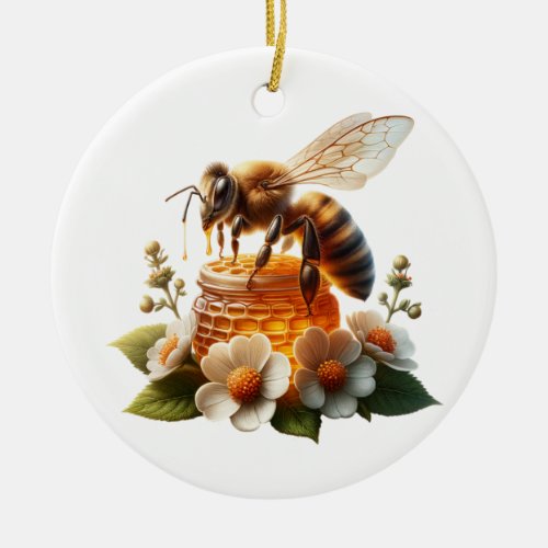 Bee My Honey  Sweet Romantic Gift Ceramic Ornament