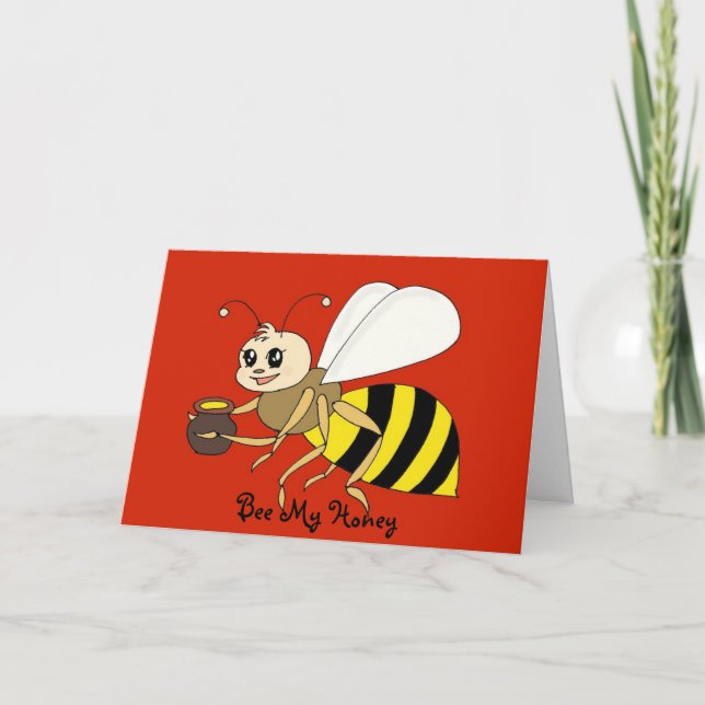Bee My Honey Valentine's Day Card (Front)