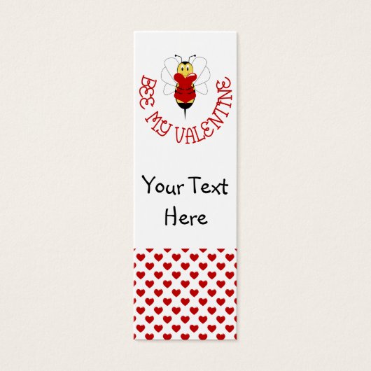 Bee My Valentine Bookmark (Front)