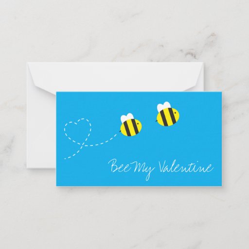 Customizable Bee My Valentine Card Business Card Templates
