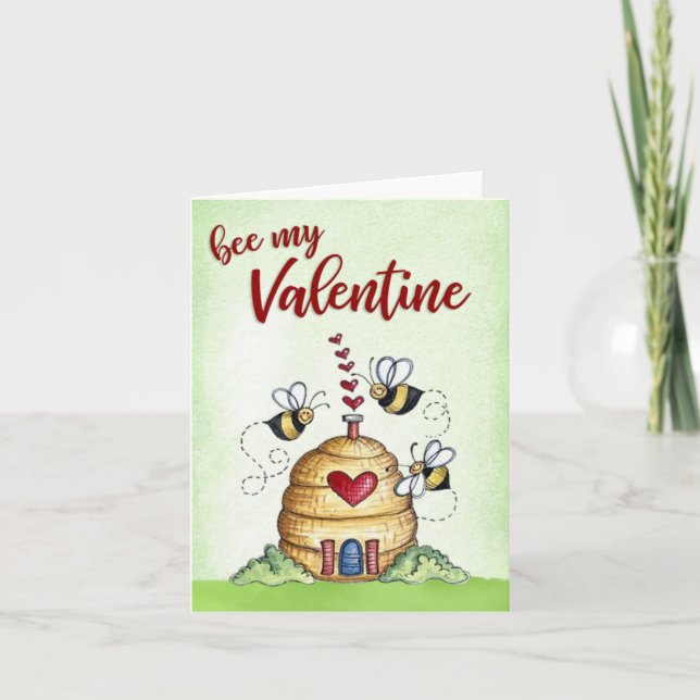 Bee My Valentine Card (Front)