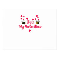 Bee My Valentine Couples - Valentines Day Postcard